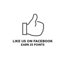 Like us on Facebook, earn 25 points