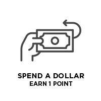 Spend a dollar, earn 1 point