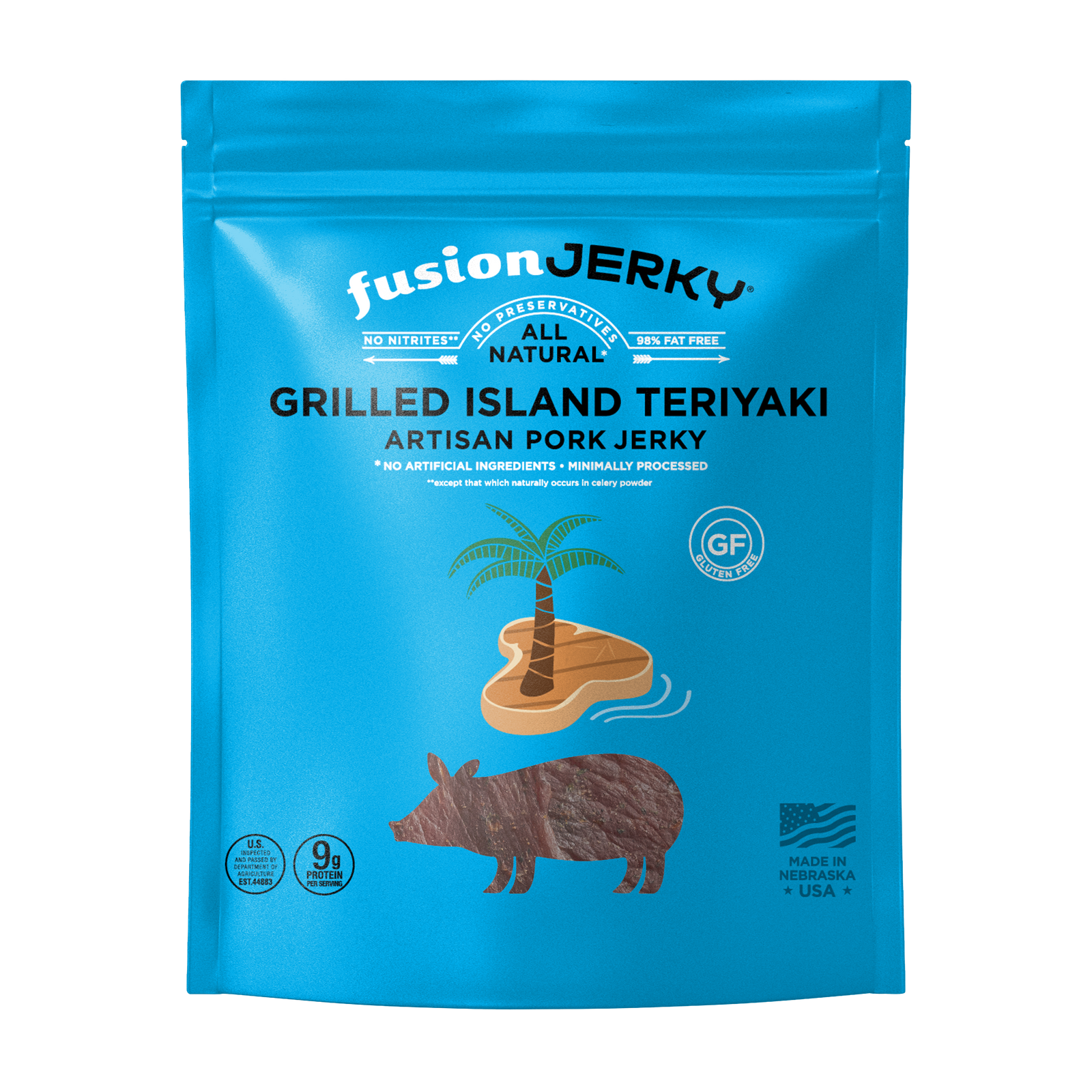 Grilled Island Teriyaki Pork Jerky - Fusion Jerky