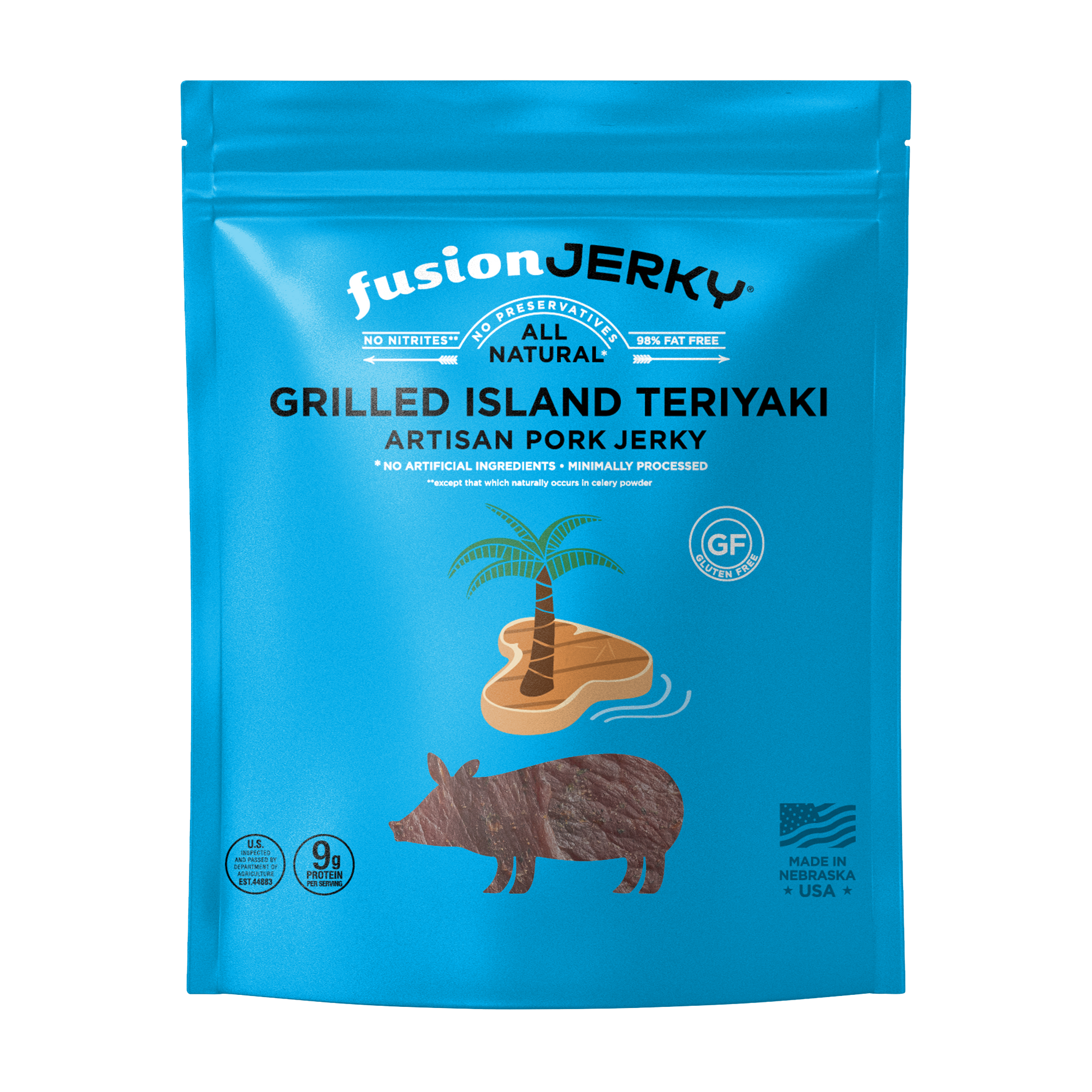Grilled Island Teriyaki Pork Jerky - Fusion Jerky